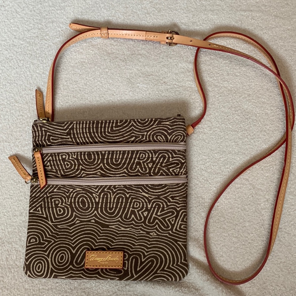 Dooney & Bourke brown fabric crossbody